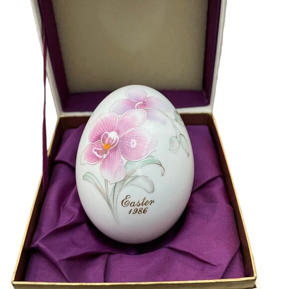 Vintage NORITAKE Holiday Collectible Bone China Easter Egg 1986 In ORIGINAL Box - Picture 1 of 10